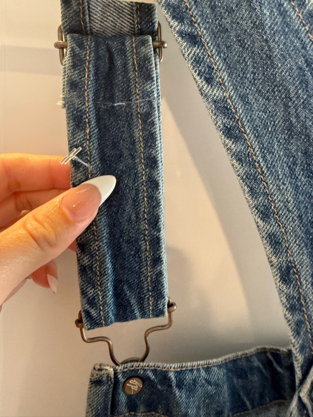 Free people denim jean overalls - Picture 9 of 11